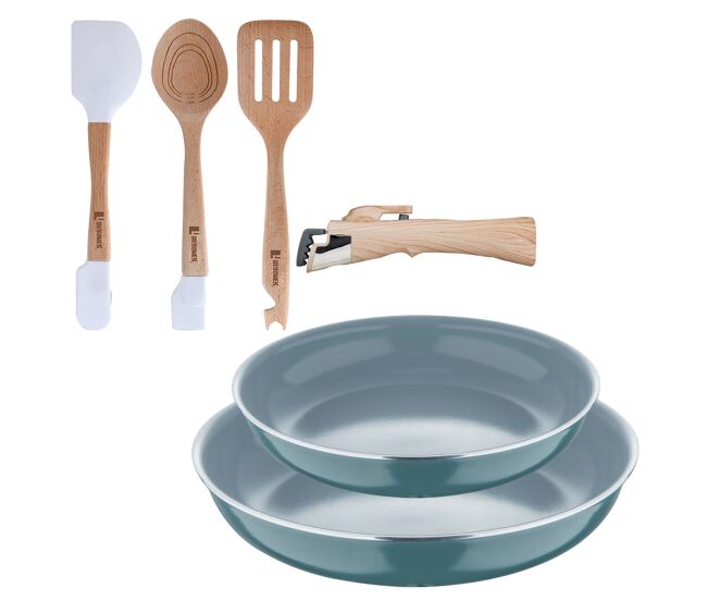 Sartenes ø24ø28cm inducción click&cook y utensilios de cocina
