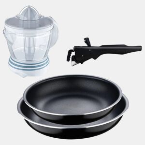 Frigideiras de indução Click&Cook Ø22Ø26cm e espremedor de 1,2L