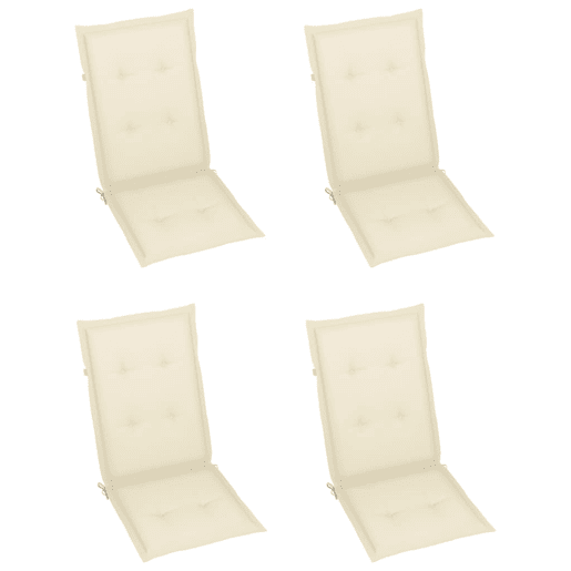 Cadeiras de jardim - Cadeiras de exterior dobráveis c almofadões 3 pcs acácia maciça