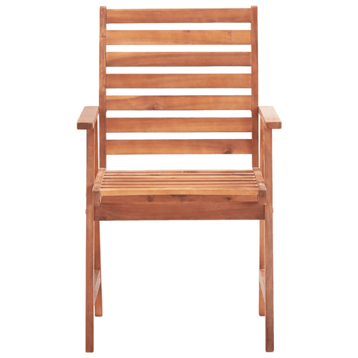 Cadeiras de jantar p jardim - Cadeiras de exterior 3 pcs c almofadões acácia maciça