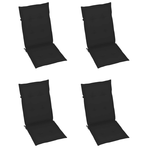 Cadeiras de jardim - Cadeiras de exterior dobráveis c almofadões 3 pcs acácia maciça