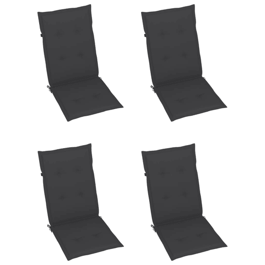 Cadeiras de jardim - Cadeiras de exterior dobráveis c almofadões 3 pcs acácia maciça