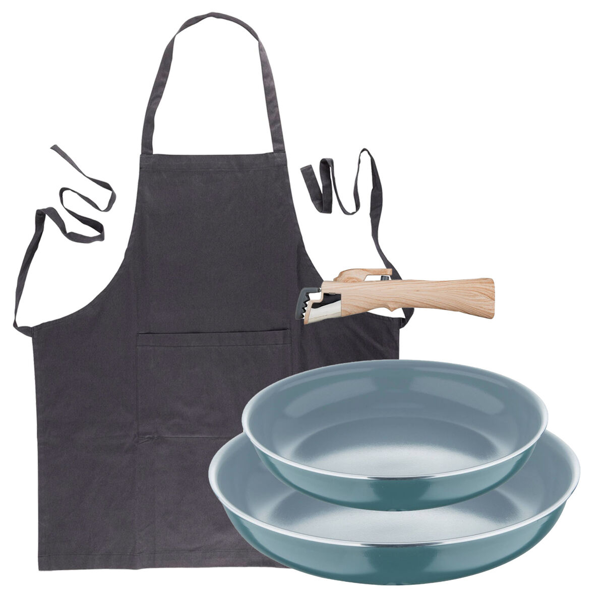 Sartenes inducción Click&Cook y Delantal