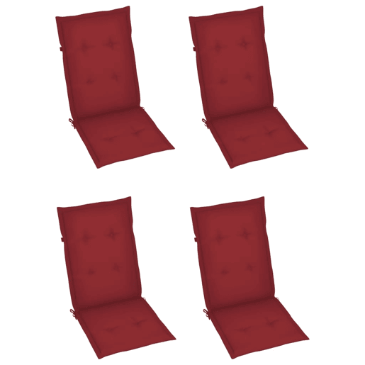 Cadeiras de jardim - Cadeiras de exterior dobráveis c almofadões 3 pcs acácia maciça