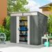 Caseta de Jardín Acero Galvanizado Outsunny Caseta de Jardín Acero Galvanizado Outsunny Gris
