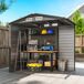 Caseta de Jardín Acero Galvanizado Outsunny Caseta de Jardín Acero Galvanizado Outsunny Gris