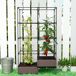 Jardinera con Enrejado Acero, PP Outsunny Jardinera con Enrejado Acero, PP Outsunny Negro