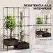 Jardinera con Enrejado Acero, PP Outsunny Jardinera con Enrejado Acero, PP Outsunny Negro
