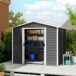 Cobertizo de Jardín Acero Galvanizado Outsunny Cobertizo de Jardín Acero Galvanizado Outsunny Gris