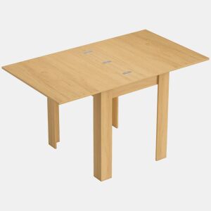 HOMCOM Mesa de Refeição Extensível 70-140x80 cm Mesa de Cozinha Extensível para 4-6 Pessoas com Puxador de PU e Almofadas de Feltro para Espaços Pequenos Sala de Estar Madeira