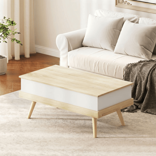 HOMCOM Mesa de Centro Elevatória Mesa de Centro Sala de Estar com 3 Compartimentos de Armazenamento Ocultos e Pés de Madeira para Escritório Dormitório 100x79x54 cm Madeira e Branco HOMCOM Mesa de Centro Elevatória Mesa de Centro Sala de Estar com 3 Compartimentos de Armazenamento Ocultos e Pés de Madeira para Escritório Dormitório 100x79x54 cm Madeira e Branco