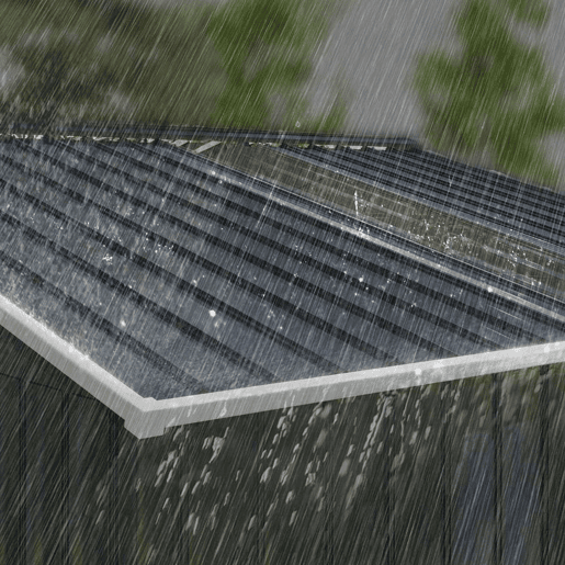Outsunny Abrigo de Jardim Exterior 4,9 m² 277x195x192 cm Abrigo de Jardim Metálico com Telhado de Fibra de Vidro Portas Deslizantes Base Reforçada (Chão NÃO Incluído) e Janelas Cinzento Escuro