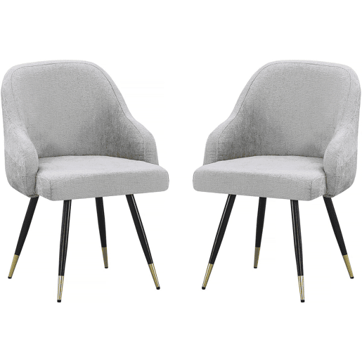 Conjunto de 2 cadeiras em tecido Harmony - 54 x 57 x 90 cm - Bege