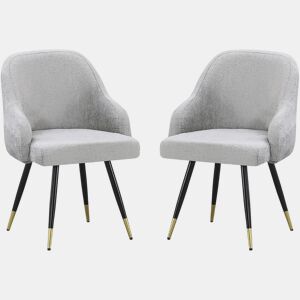 Conjunto de 2 cadeiras em tecido Harmony - 54 x 57 x 90 cm - Bege