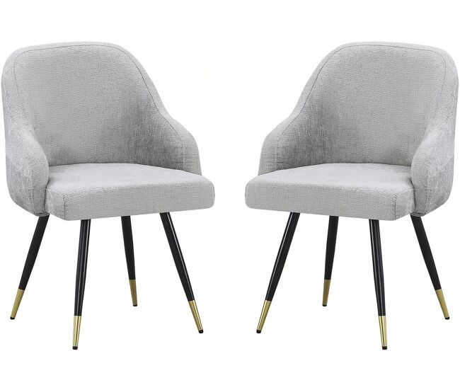 Juego de 2 sillas tapizadas "harmony" - 54 x 57 x 90 cm - beige
