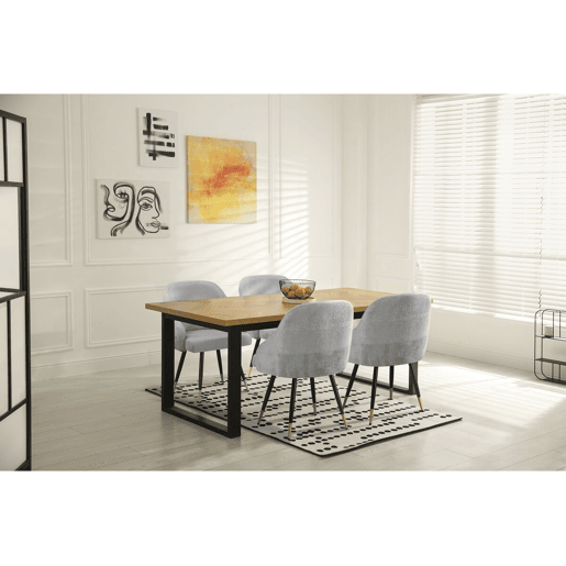 Conjunto de 2 cadeiras em tecido Harmony - 54 x 57 x 90 cm - Bege