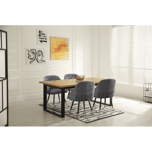 Conjunto de 2 cadeiras em tecido Harmony - 54 x 57 x 90 cm - Cinza