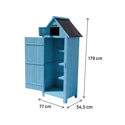 Armário para jardim Cabanon -77 x 54.5 x 179 cm - azul céu Armário para jardim Cabanon -77 x 54.5 x 179 cm - azul céu