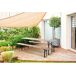 Mesa de jardín plegable tipo brasserie con 2 bancos Mesa de jardín plegable tipo brasserie con 2 bancos Marrón