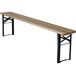 Mesa de jardín plegable tipo brasserie con 2 bancos Mesa de jardín plegable tipo brasserie con 2 bancos Marrón
