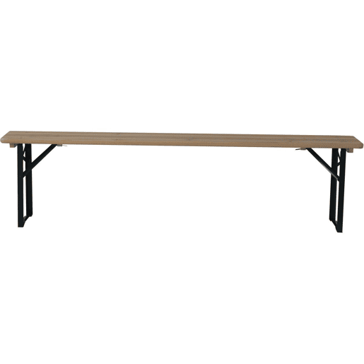 Mesa dobrável de jardim brasserie com 2 bancos Lisboa - 176 x 46 x 75 cm - Castanho