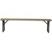 Mesa de jardín plegable tipo brasserie con 2 bancos Mesa de jardín plegable tipo brasserie con 2 bancos Marrón