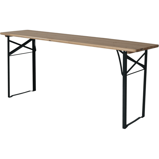 Mesa dobrável de jardim brasserie com 2 bancos Lisboa - 176 x 46 x 75 cm - Castanho
