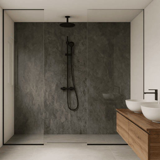 Revestimento de parede Bladel 12 painéis PVC 120x60cm - Cinzento urbano neu.haus