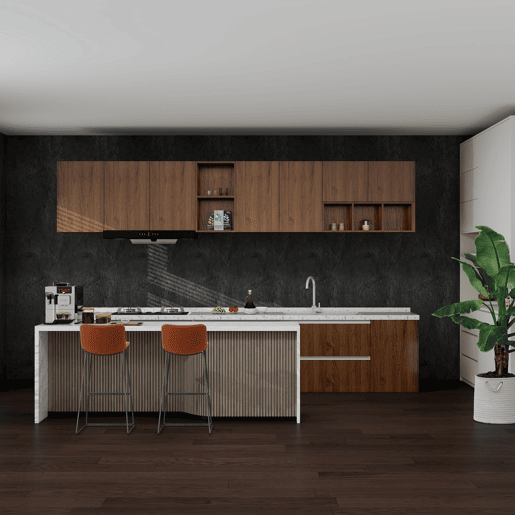 Revestimento de parede Bladel 4 painéis PVC 120x60cm - Cinzento urbano neu.haus