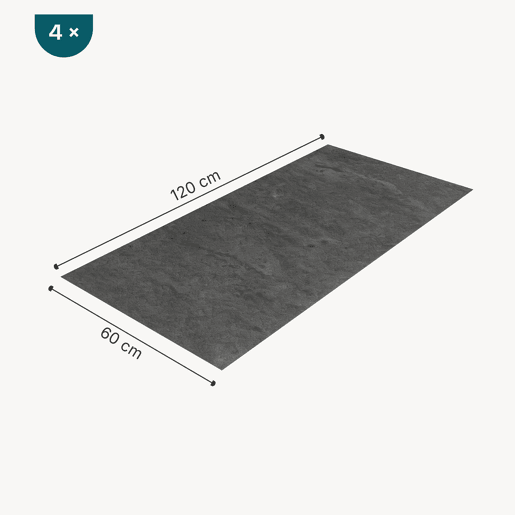 Revestimento de parede Bladel 4 painéis PVC 120x60cm - Cinzento urbano neu.haus