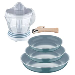 Frigideiras de indução Click&Cook Ø18Ø20Ø24cm e espremedor de 1,2L