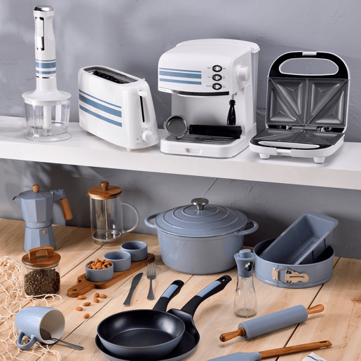 Frigideiras de indução Click&Cook Ø24Ø28cm e conjunto de talheres de 16 peças