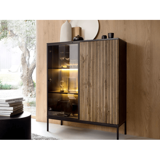 Vitrine AMBIHOME ANNA 02 - Carvalho Wotan, C104xA126xP39cm