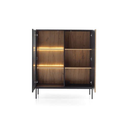 Vitrine AMBIHOME ANNA 02 - Carvalho Wotan, C104xA126xP39cm