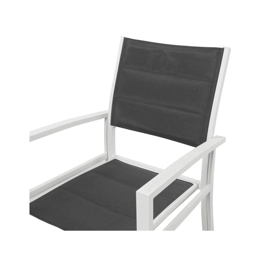 Cadeira para jardim em alumínio Textilene almofadadoBrazilcanaries - Phoenix - Cinzo escuro