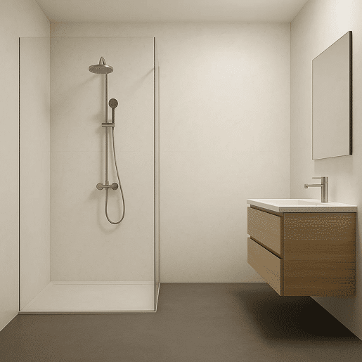 Revestimento de parede Bladel 4 painéis PVC 120x60cm - Branco Dover neu.haus Revestimento de parede Bladel 4 painéis PVC 120x60cm - Branco Dover neu.haus