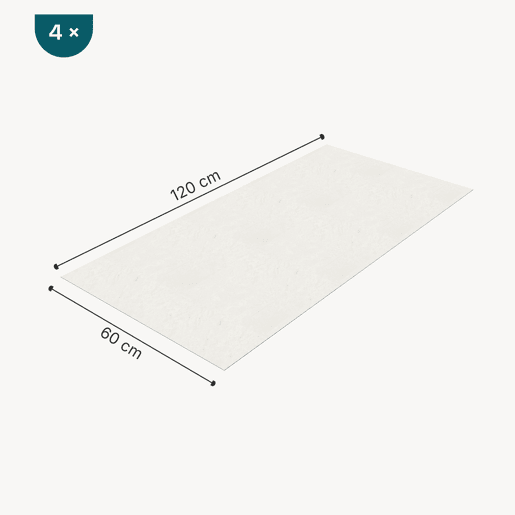 Revestimento de parede Bladel 4 painéis PVC 120x60cm - Branco Dover neu.haus Revestimento de parede Bladel 4 painéis PVC 120x60cm - Branco Dover neu.haus