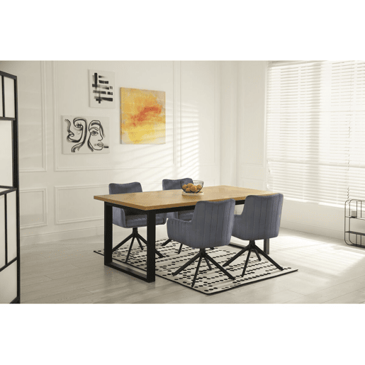 Conjunto de 2 cadeiras em tecido Pharell - 60 x 61 x 91 cm - Cinza