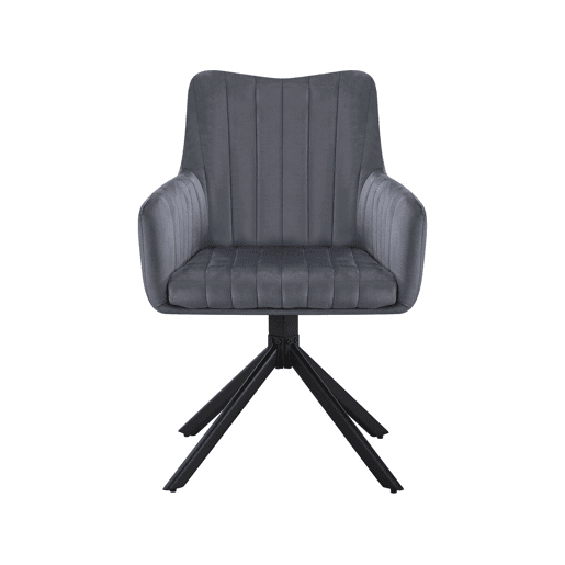 Conjunto de 2 cadeiras em tecido Pharell - 60 x 61 x 91 cm - Cinza