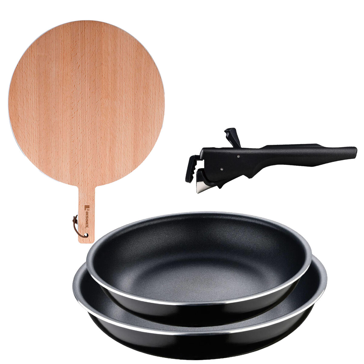 Sartenes inducción Click&Cook y Tabla de corte