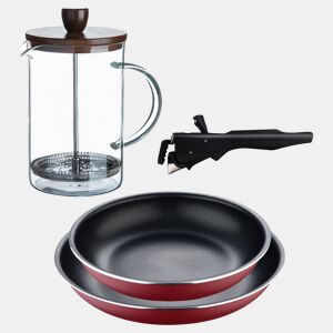 Frigideiras de indução Click&Cook Ø22Ø26cm e cafeteira francesa