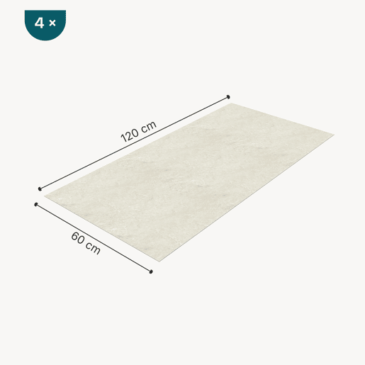 Revestimento de parede Bladel 4 painéis PVC 120x60cm - Cinzento nublado neu.haus Revestimento de parede Bladel 4 painéis PVC 120x60cm - Cinzento nublado neu.haus