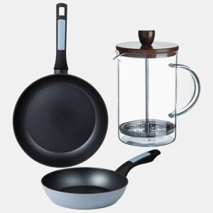 Frigideiras de indução NOIA Ø20Ø26cm e cafeteira de êmbolo