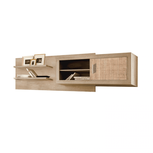 Unidade alta Nuka 1 porta com encosto Tofe - Têxtil 245 x 65 x 26,3 cm