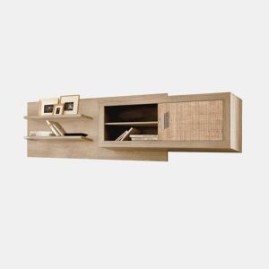 Unidade alta Nuka 1 porta com encosto Tofe - Têxtil 245 x 65 x 26,3 cm