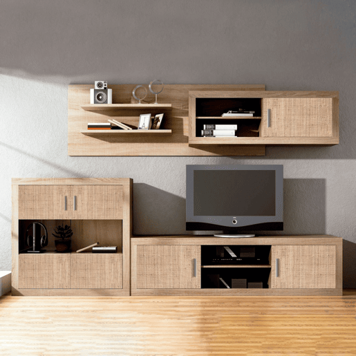 Unidade alta Nuka 1 porta com encosto Tofe - Têxtil 245 x 65 x 26,3 cm