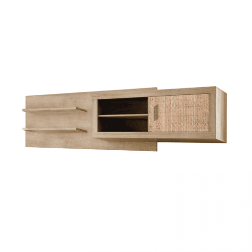 Unidade alta Nuka 1 porta com encosto Tofe - Têxtil 245 x 65 x 26,3 cm