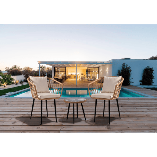 Móveis de jardim em vime Vela - 2 lugares - Marrom