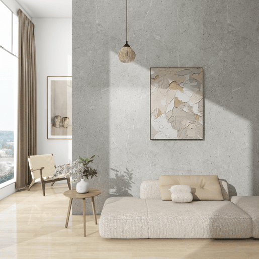 Revestimento de parede Bladel 4 painéis PVC 120x60cm - Cinzento betão neu.haus