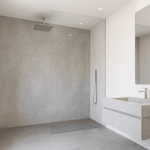 Revestimento de parede Bladel 4 painéis PVC 120x60cm - Cinzento betão neu.haus